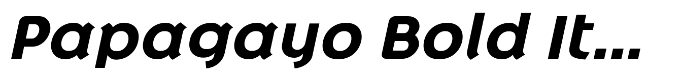 Papagayo Bold Italic